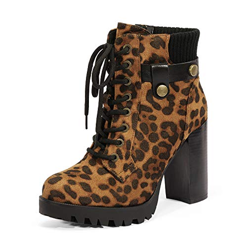 DREAM PAIRS Women's Lace up Combat Ankle Boots