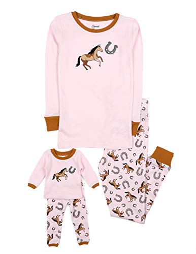 Leveret Kids & Toddler Pajamas Matching Doll & Girls Pajamas 100% Cotton Pjs Set (2-14 Years) *Fits American Girl