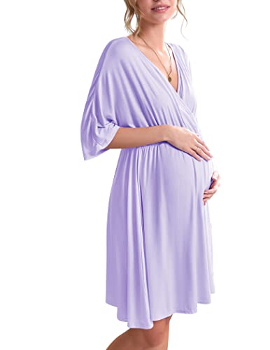 Ekouaer 3 in 1 Labor/Delivery/Hospital Gown
