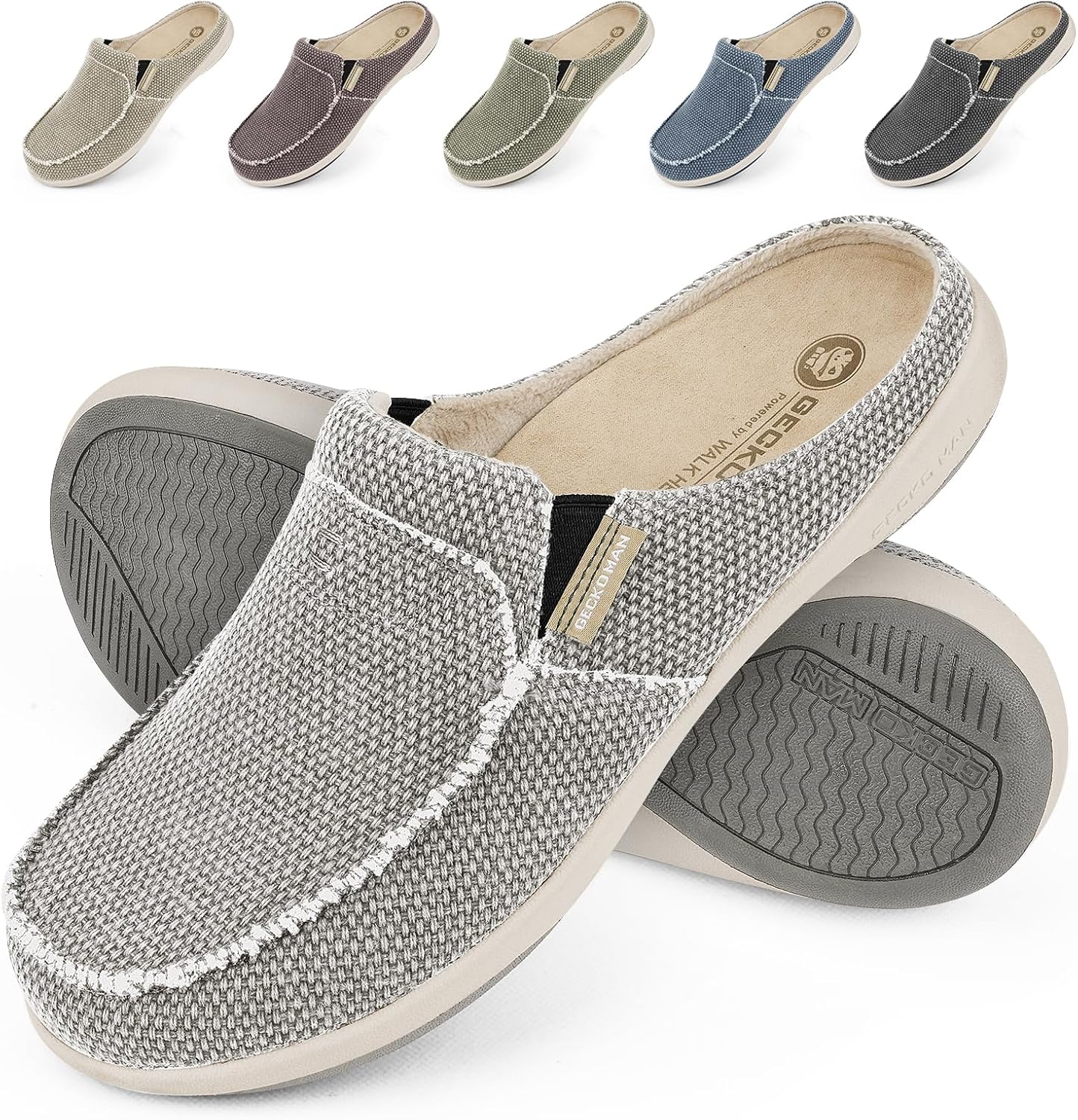 WALKHERO Mens Slippers with Arch Support