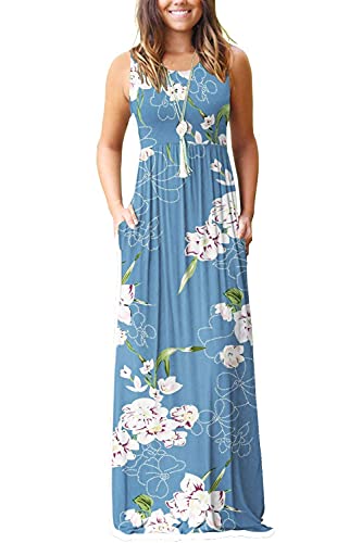 AUSELILY Women's Summer Sleeveless Loose Maxi Dress Casual Long Dresses with Pockets 2025 New