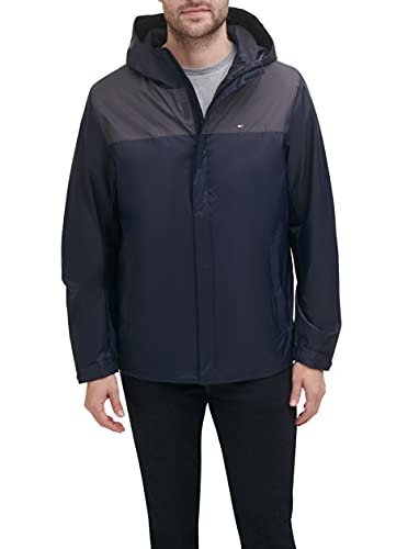 Tommy Hilfiger Men's Lightweight Breathable Waterproof Hooded Jacket