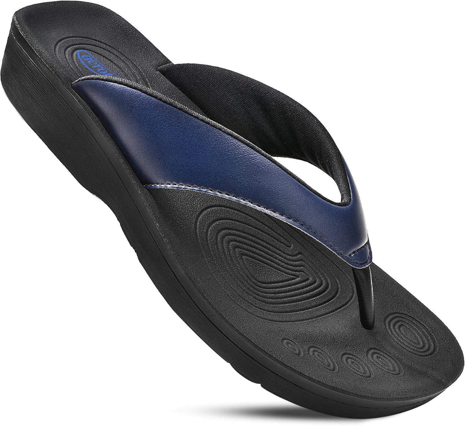 AEROTHOTIC Arch Support Flip Flops for women Stylish Cushioned Padded Straps with Soft Toe Post Slip on Footwear Dressy Travel Recovery Outdoor Comfortable Walking Women Sandals