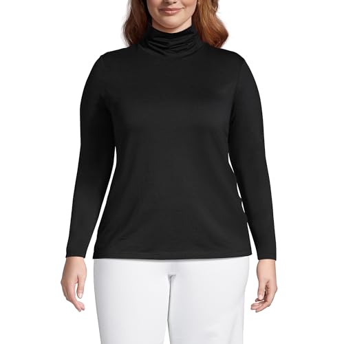 Lands' End Lightweight Jersey Turtleneck