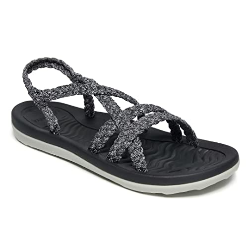 MEGNYA Women's Comfortable Walking Sandals with Arch Support, Athletic Hiking Sandals Outdoor, Soft Water Sandals Beach Poolside Travel