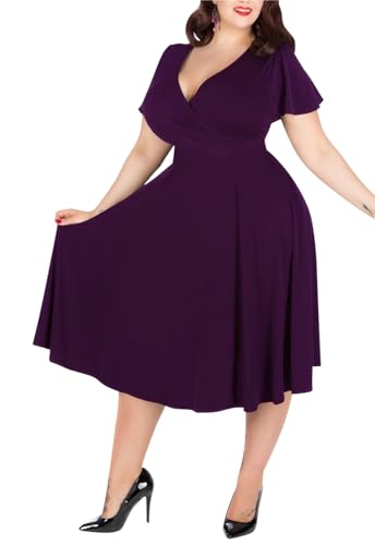 Nemidor Plus Size V‑Neck Midi