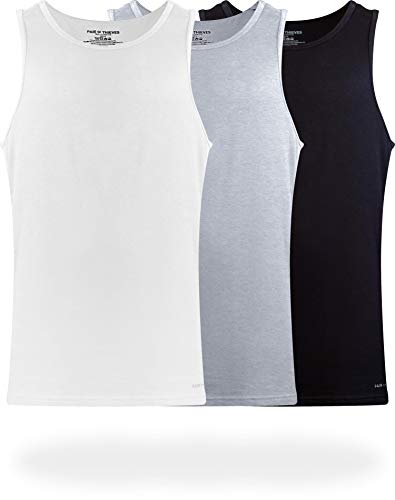 Pair of Thieves Men's Tank Top Undershirts 3 Pack - Slim Fit, Soft & Breathable Tank A Shirt - Comfortable Men's Undershirts
