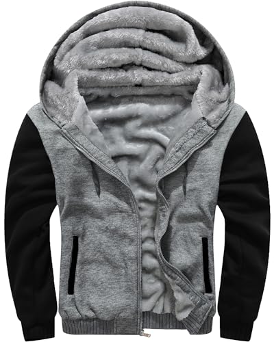 MACHLAB Men's Pullover Winter Workout Fleece Hoodie