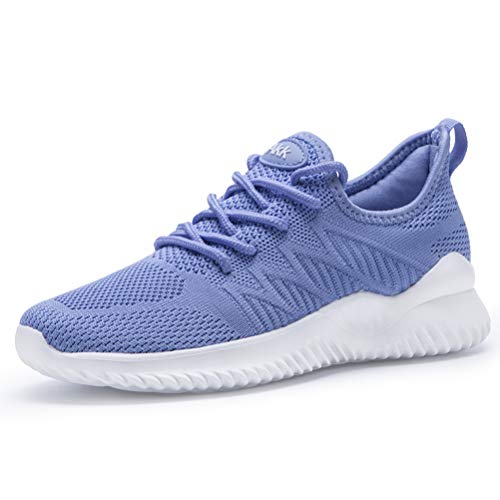 Womens Walking Tennis Shoes - Slip On Memory Foam Lightweight Casual Sneakers for Gym Work Travel Workout