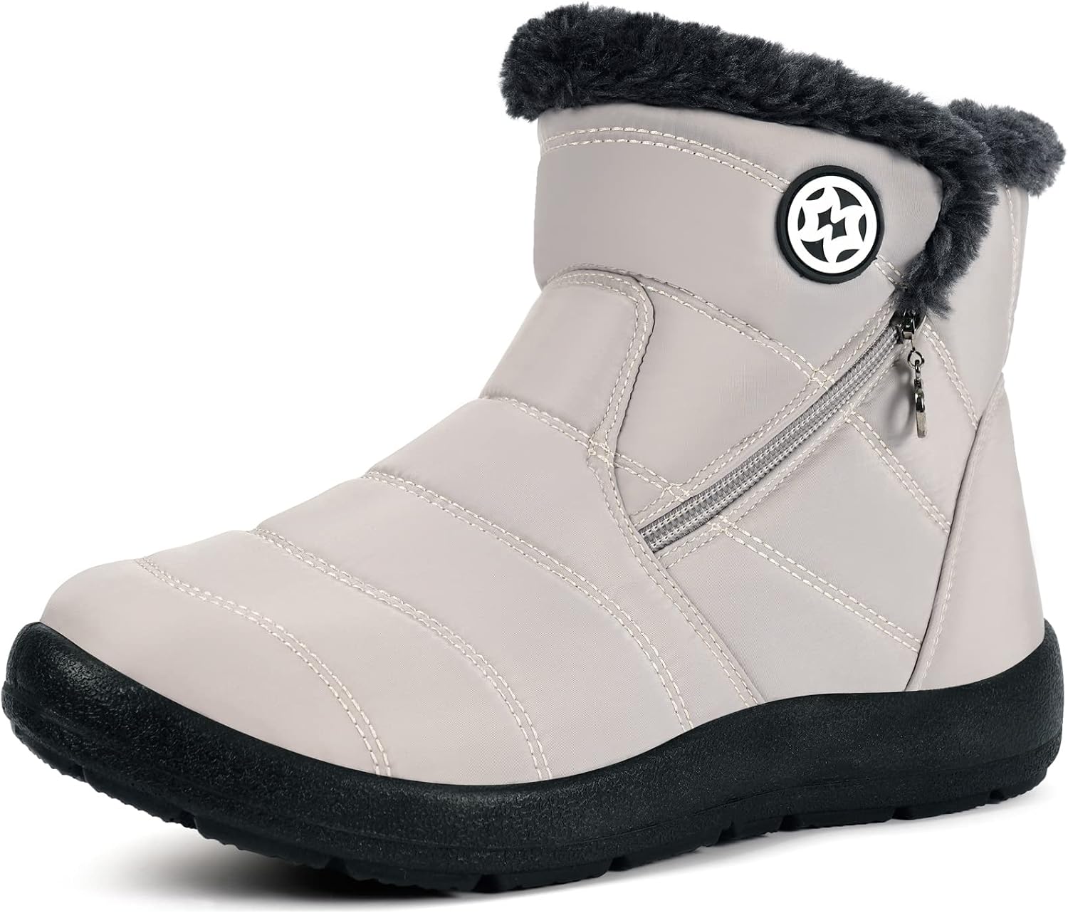 Hsyooes Fur-Lined Waterproof Boot