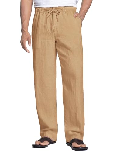 COOFANDY Men's Casual Linen Pants