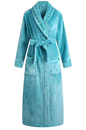 Richie House Women's Plush Soft Warm Fleece Bathrobe Robe RH1591 (B08F93FMQK)