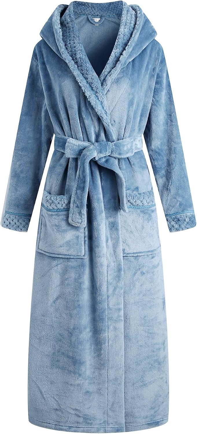 Richie House Plush Soft Warm Fleece Bathrobe RH1591 (Hooded)