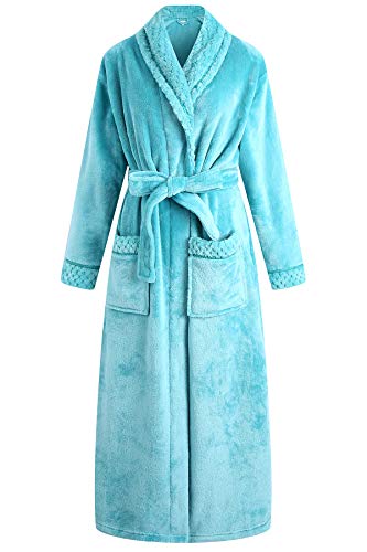 Richie House Women's Plush Soft Warm Fleece Bathrobe Robe RH1591 (B08F9DS2DV)