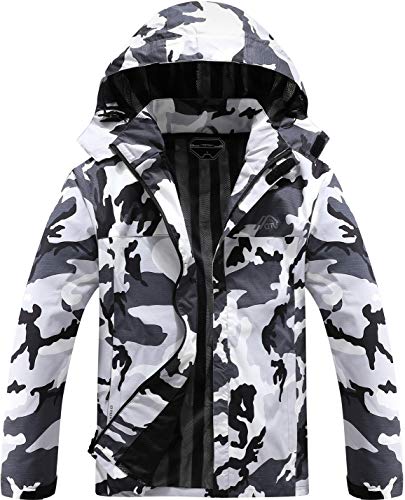 OTU Men's Lightweight Waterproof Hooded Rain Jacket