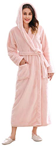 Richie House Women's Plush Soft Warm Fleece Bathrobe Robe RH1591