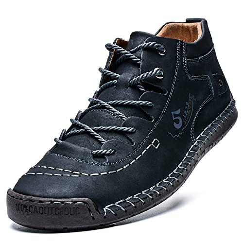 alcubieree Mens Casual Leather Ankle Chukka (B08FF2PDHG)