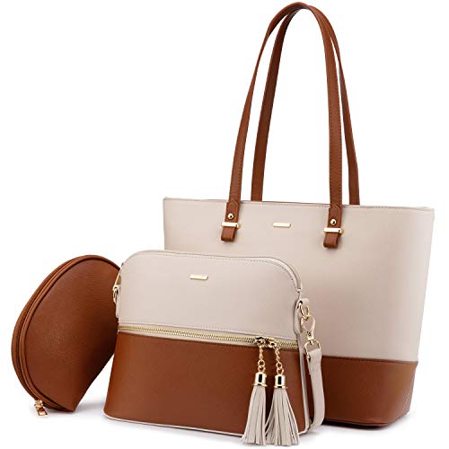 LOVEVOOK Handbags for Women Shoulder Bags Tote Satchel Hobo 3pcs Purse Set