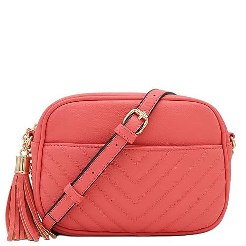 FashionPuzzle Chevron Quilted Crossbody Camera Bag