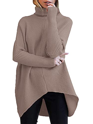 ANRABESS Oversized Turtleneck Pullover