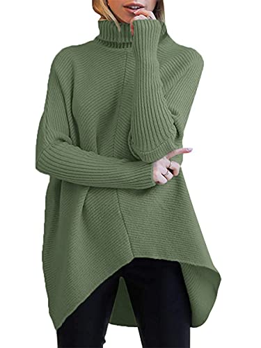 ANRABESS Celadon Oversized Turtleneck