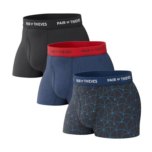 Pair of Thieves Mens Trunks Underwear Multipack  Cooling Mesh, No-Chafe Comfort, Stay-Put Fit, Breathable Performance