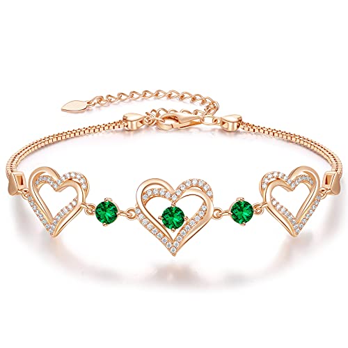CDE Forever Love Heart Charm Link Bracelet