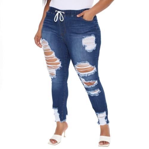 ALLABREVE Womens Plus Size Skinny Jeans