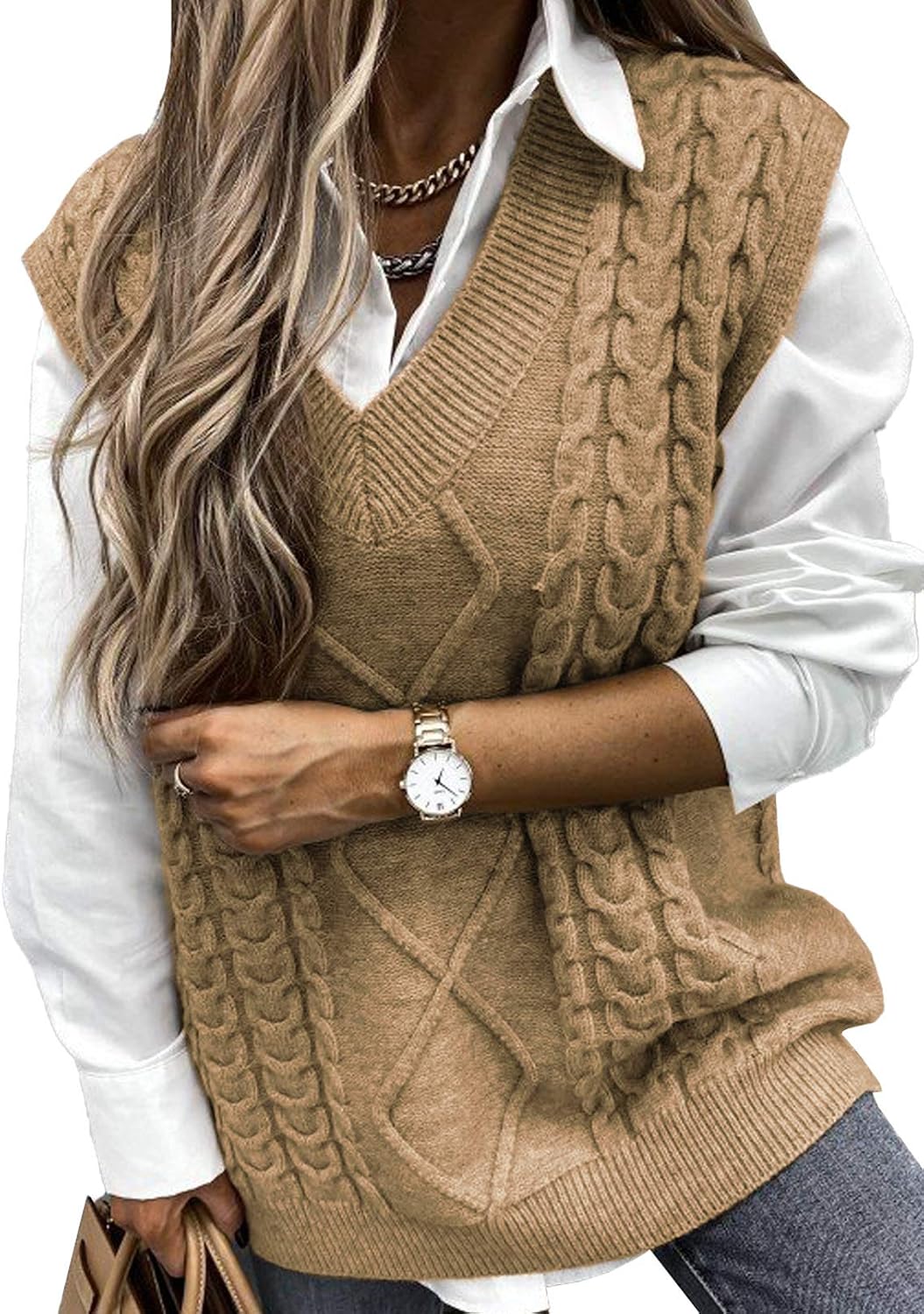 EVALESS Oversized Sweater Vest (Budget)
