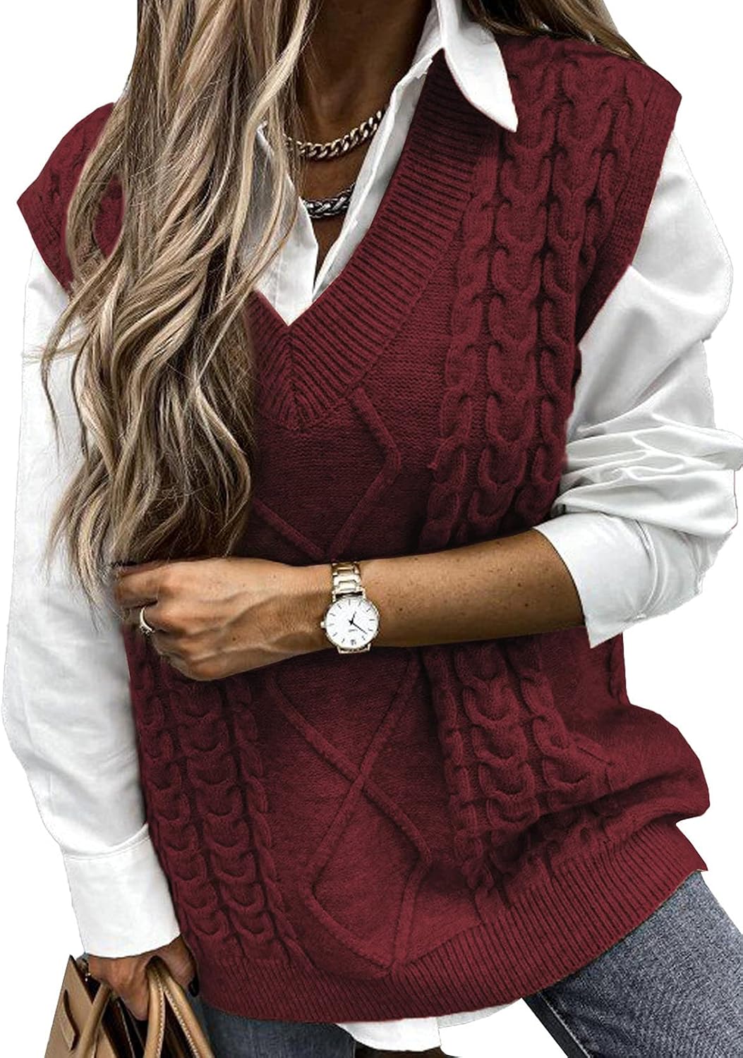 EVALESS Oversized Sweater Vest (Premium)