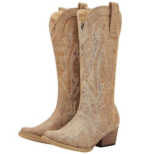 HISEA Rollda Cowboy Boots