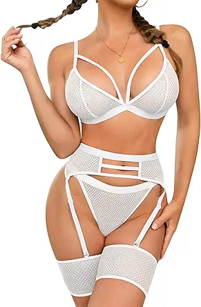 popiv Fishnet Lingerie Set