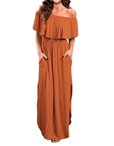 VERABENDI Off Shoulder Ruffle Maxi