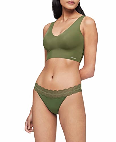 Calvin Klein Women's Invisibles Comfort Seamless Lightly Lined V Neck Bralette Bra