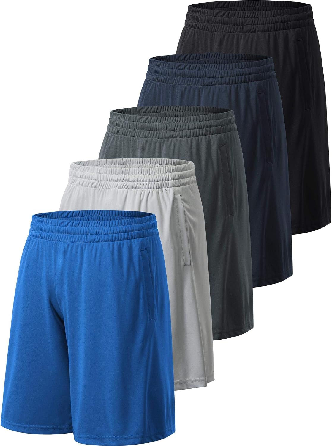 Men's Athletic Shorts with Pockets and Elastic Waistband Quick Dry Activewear Workout Shorts for Men (Profectors)