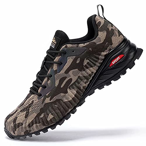 Kricely Men's Trail Running Shoes Fashion Walking Hiking Sneakers for Men Tennis Cross Training Shoe Outdoor Snearker Mens Casual Workout Footwear