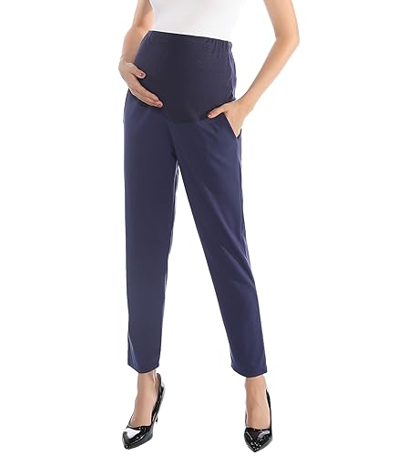 Alina Mae Maternity Work Over-The-Belly Pants