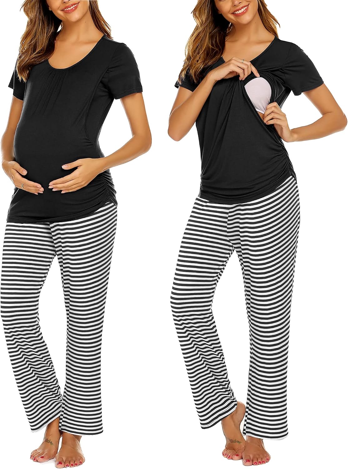 Ekouaer Womens Nursing Pajamas