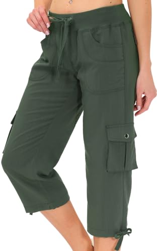 MoFiz Womens Capris with Pockets