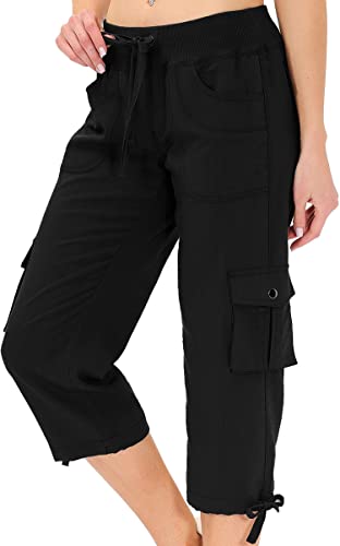 MoFiz Womens Capris with Pockets