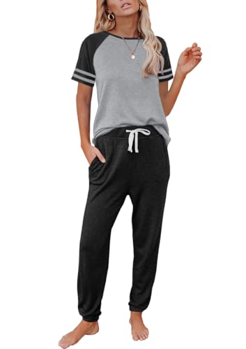 AUTOMET 2 Piece Lounge Sets For Women Summer Pajamas Two Piece Set Travel Outfits Lingerie Sleep Loungewear Matching Clothing