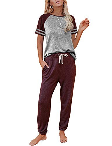 AUTOMET 2 Piece Lounge Sets For Women Summer Pajamas Two Piece Set Travel Outfits Lingerie Sleep Loungewear Matching Clothing