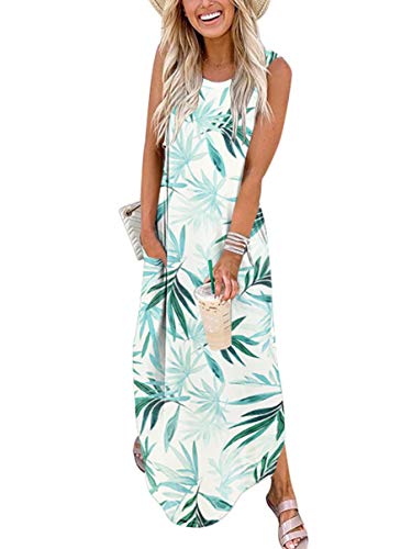 ANRABESS Women Summer Maxi Dress Beach Vacation Sundress Sleeveless Casual Loose Shirt Dresses 2025 Travel Outfits
