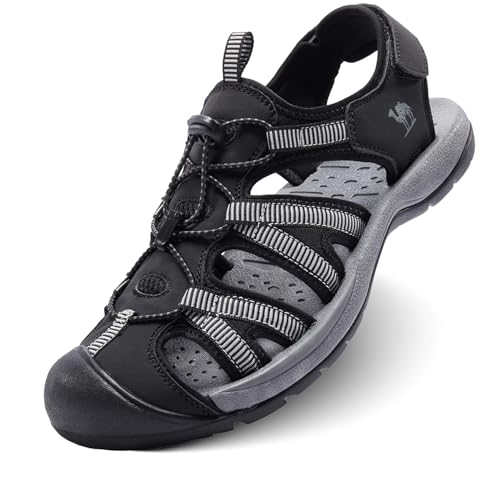 CAMELSPORTS Men's Hiking Sandals Closed Toe Outdoor Beach Sandal Waterproof Sport Fisherman Sandals Water Shoes
