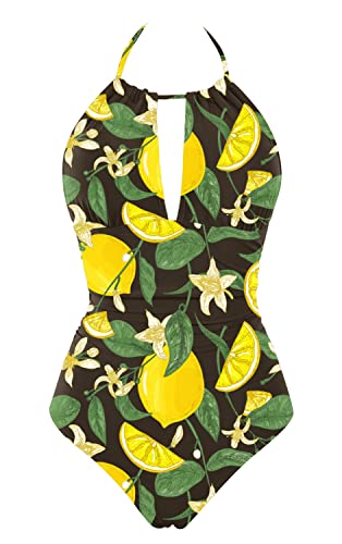 B2prity Women's Slimming One Piece Swimsuits Tummy Control Bathing Suit Halter Swimwear for Big Busted Curvy Woman