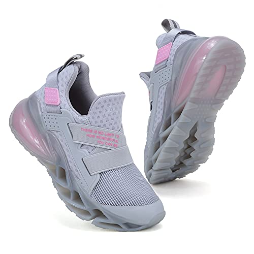 Coolloog Kids Sneakers Boys Girls Running Tennis Walking Shoes Lightweight Breathable Sport Athletic
