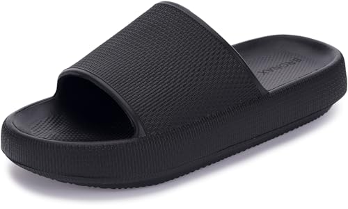 BRONAX Pillow Slippers for Women and Men | House Slides Shower Sandals | Cushioned Thick Sole
