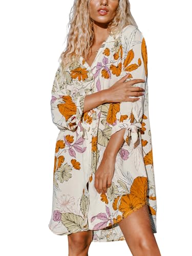 CUPSHE White Yellow Floral Dress