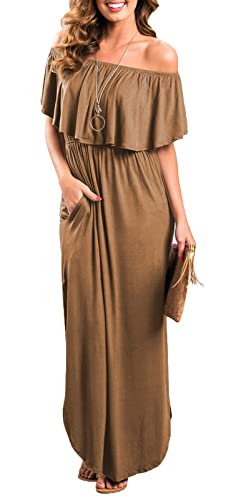 THANTH Off-The-Shoulder Maxi
