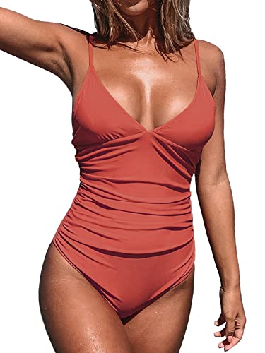 CUPSHE Shirred Waist Padded One-Piece